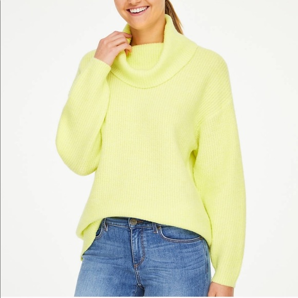 Loft Neon Cowl Neck Sweater - Picture 2 of 3